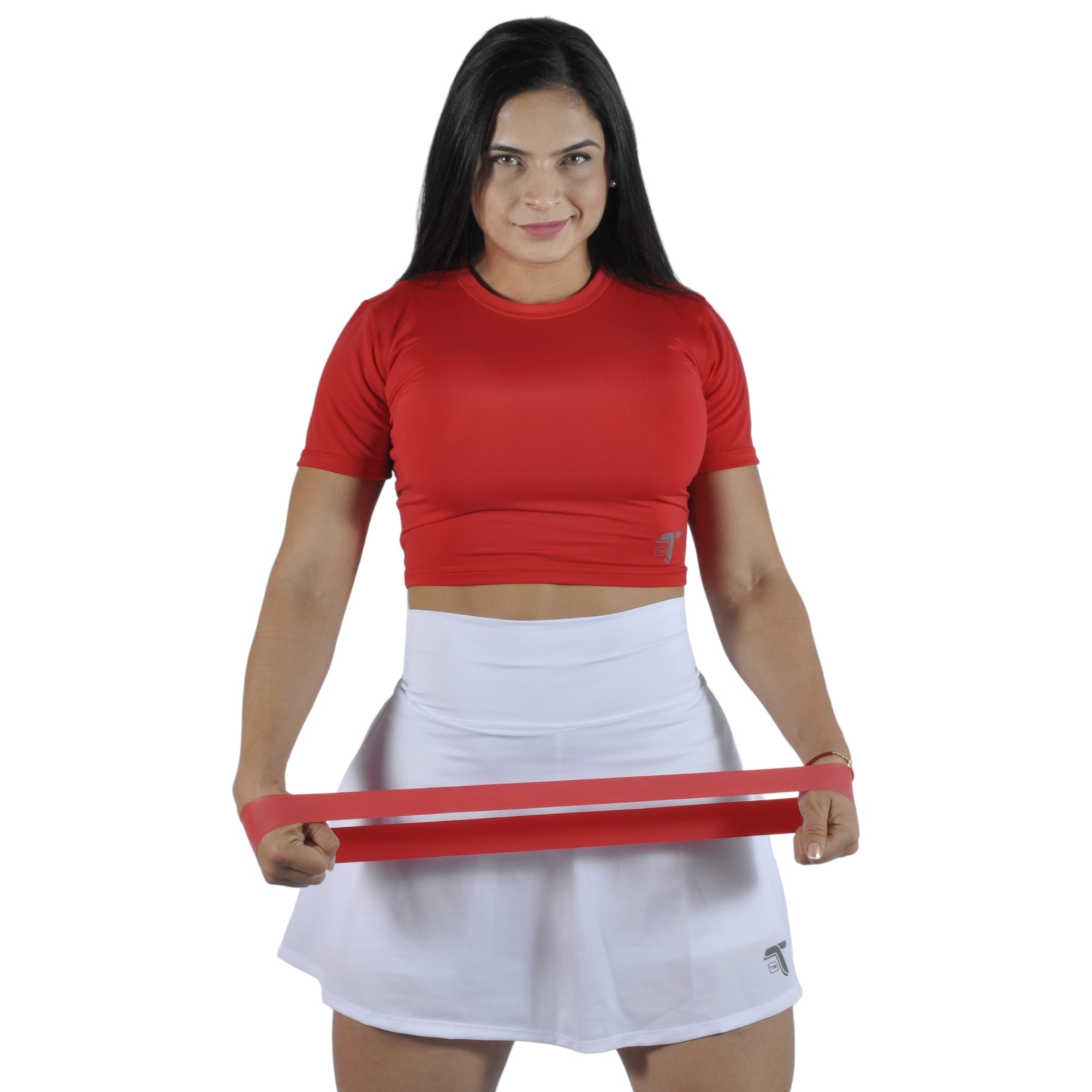 Camiseta Crop Top Mujer Manga Corta Madeira Pac Tuacol Roja