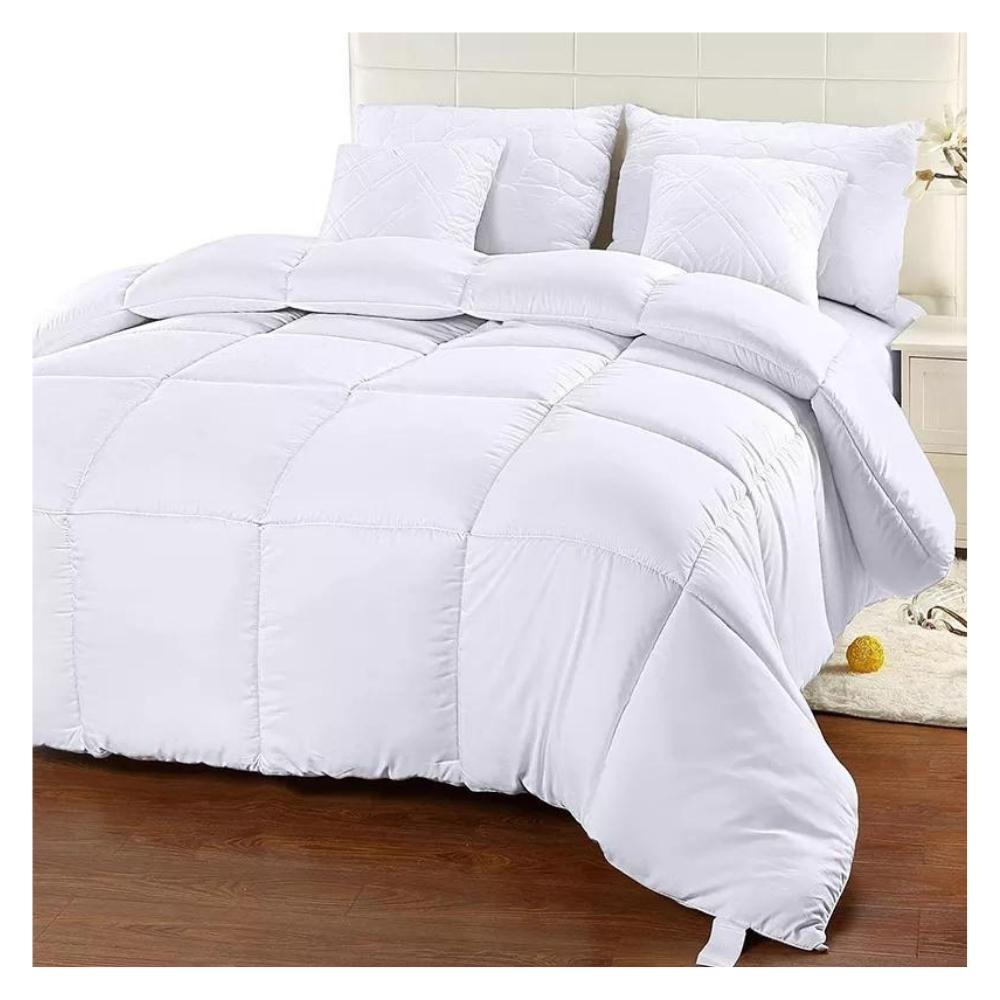 Edredon Acolchado Doble Faz Cama Semidoble 120x190 Blanco Tuacol - TUACOL.COM #