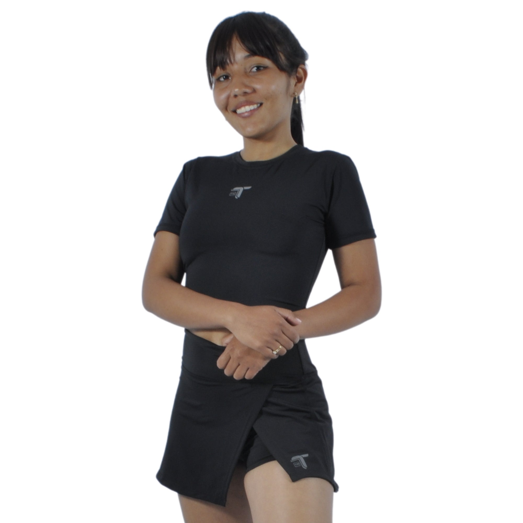 Falda Short Deportiva Tenista Cruzada Inca Tuacol Negra