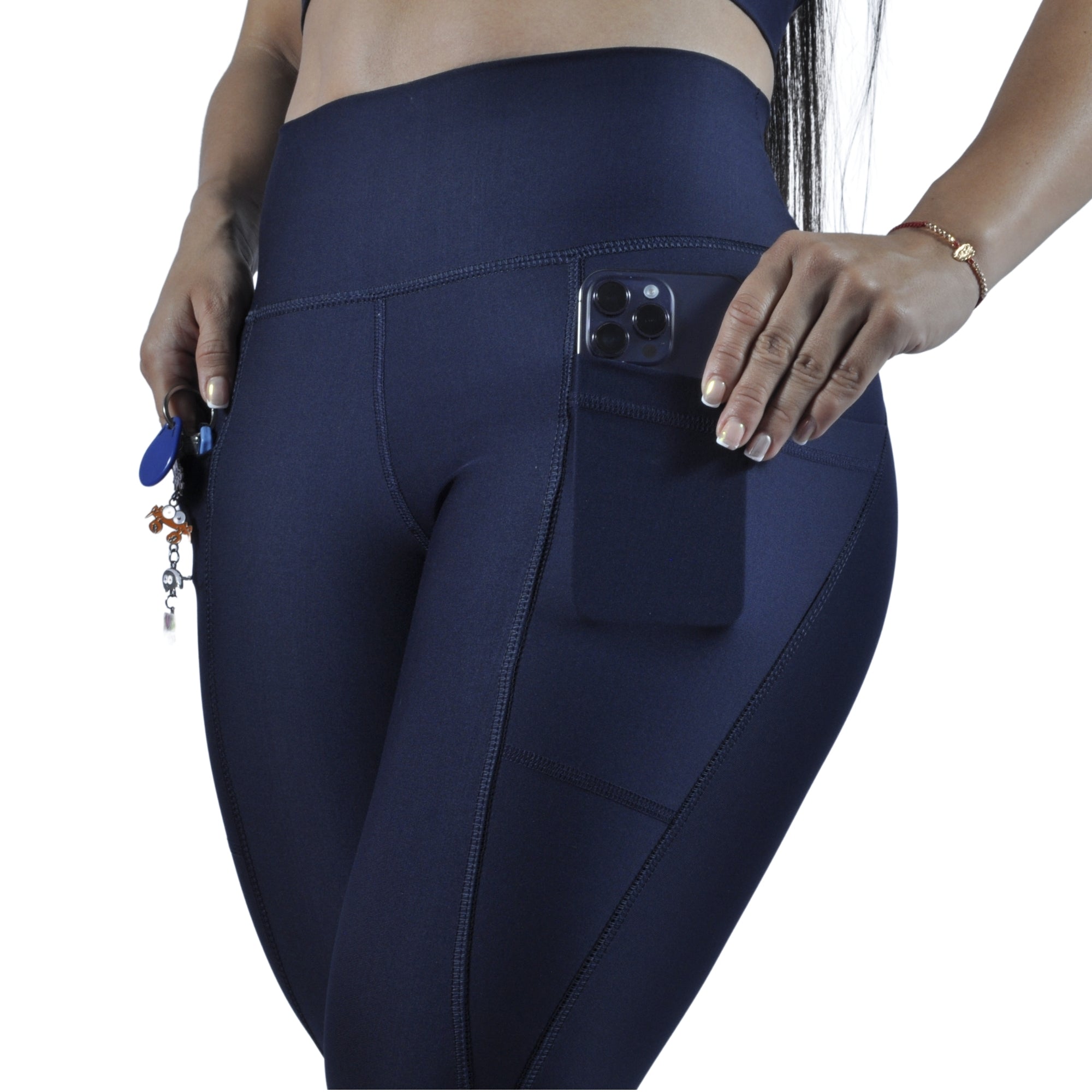 Leggins Deportivo Mujer - Bolsillo Lateral Tuacol Azul Oscuro