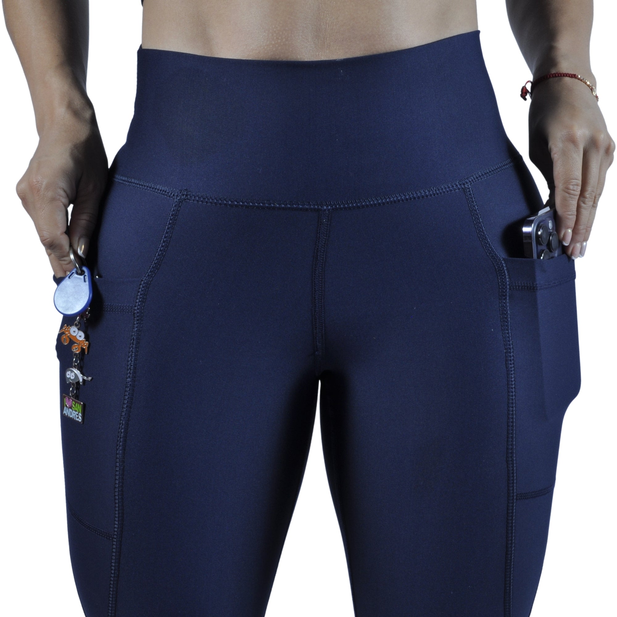 Leggins Deportivo Mujer - Bolsillo Lateral Tuacol Azul Oscuro