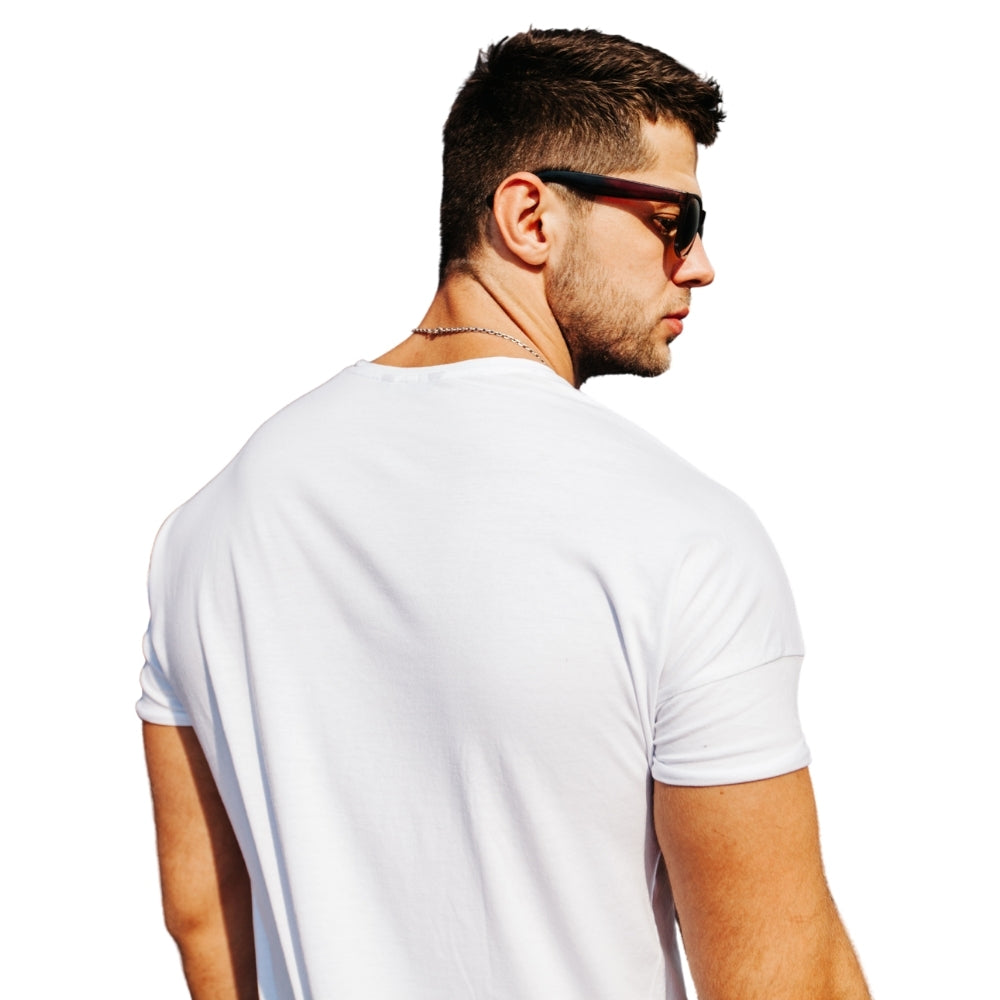 Camiseta Deportiva Hombre Blanca Manga Corta Secado Rápido - TUACOL.COM #