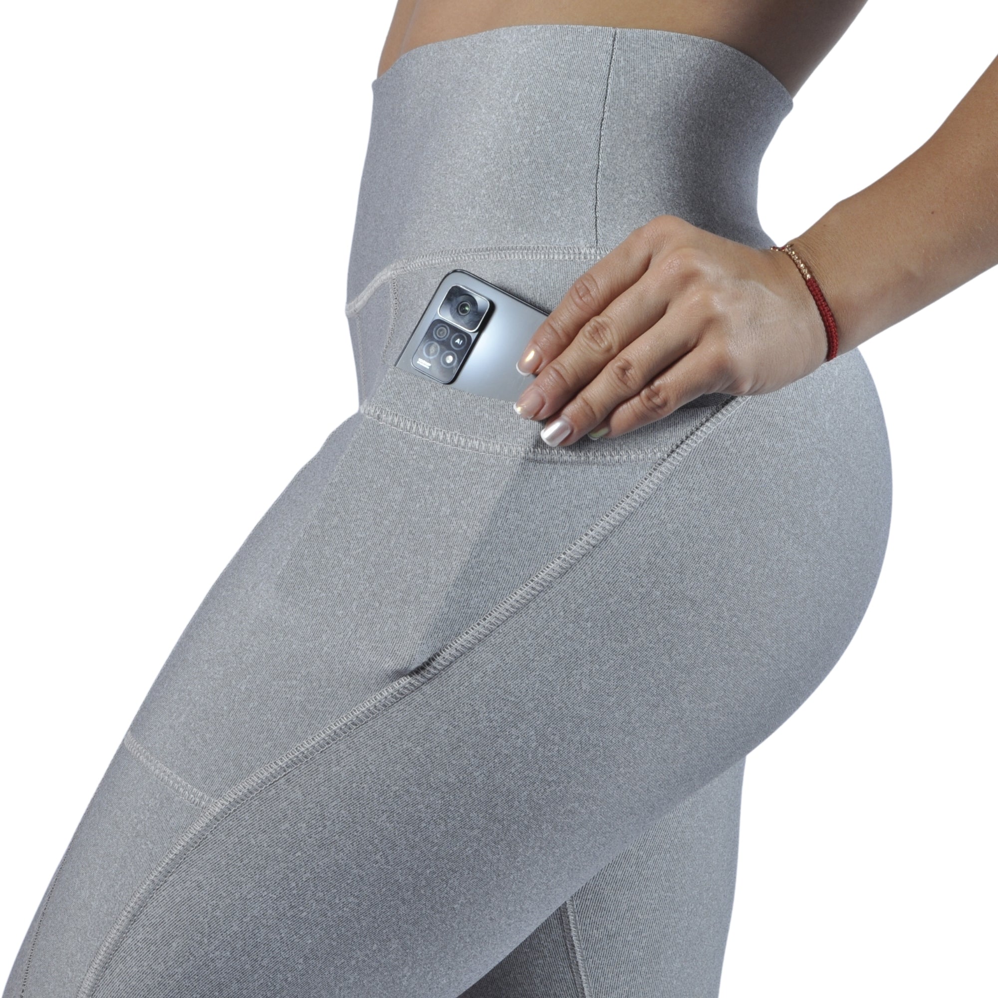 Leggins Deportivo Mujer - Bolsillo Lateral Tuacol Gris Claro