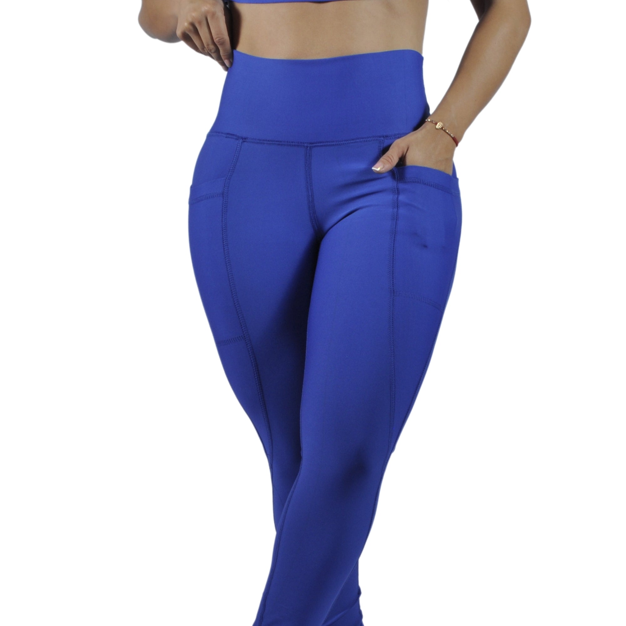 Leggins Deportivo Mujer - Bolsillo Lateral Tuacol Azul Rey