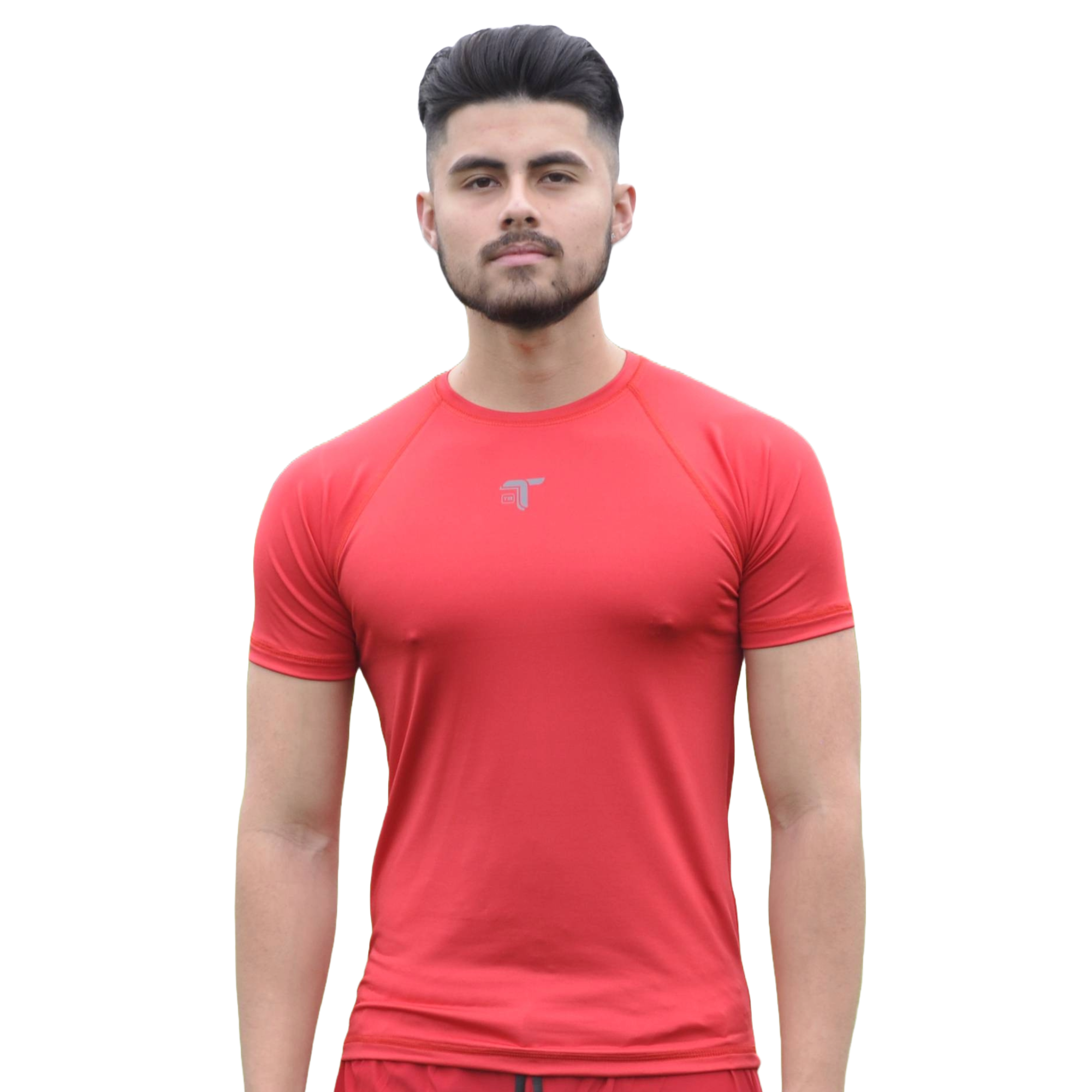 Camiseta Deportiva Hombre Roja Manga RanglanZopilote Tuacol - TUACOL.COM #