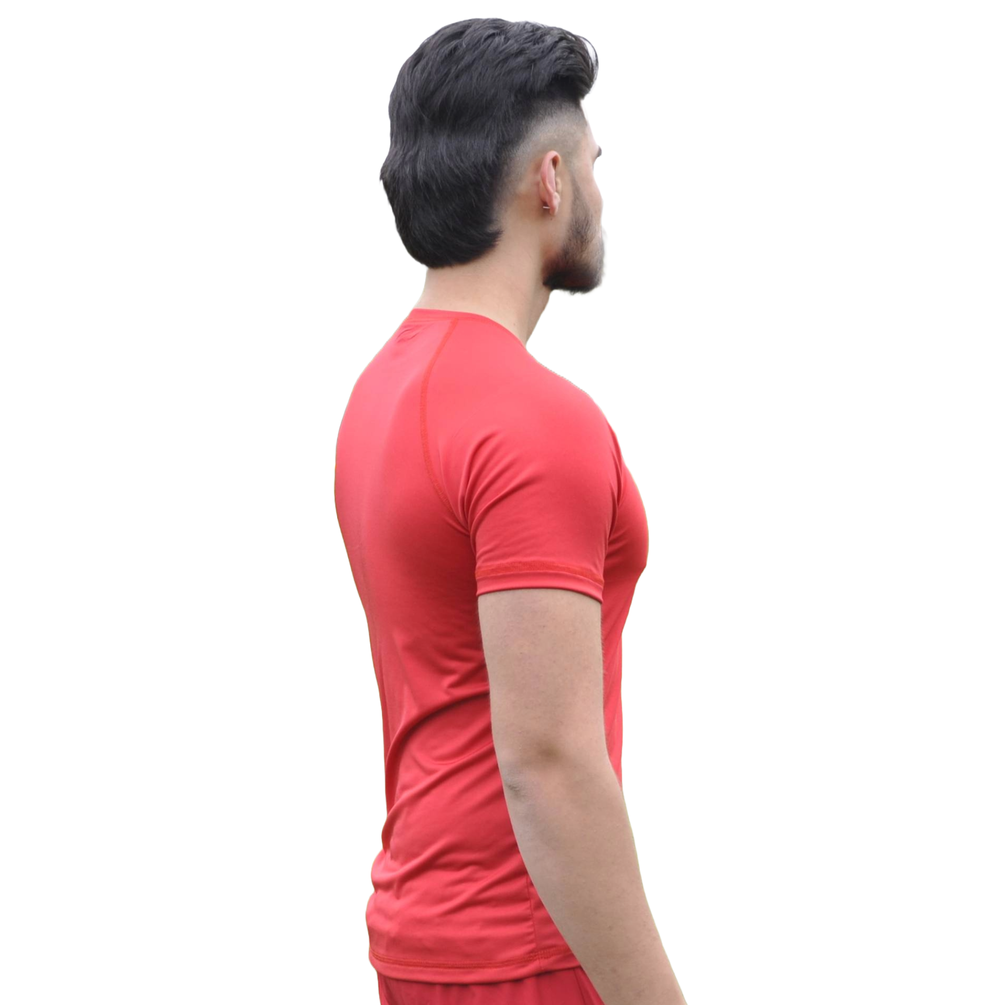 Camiseta Deportiva Hombre Roja Manga RanglanZopilote Tuacol - TUACOL.COM #