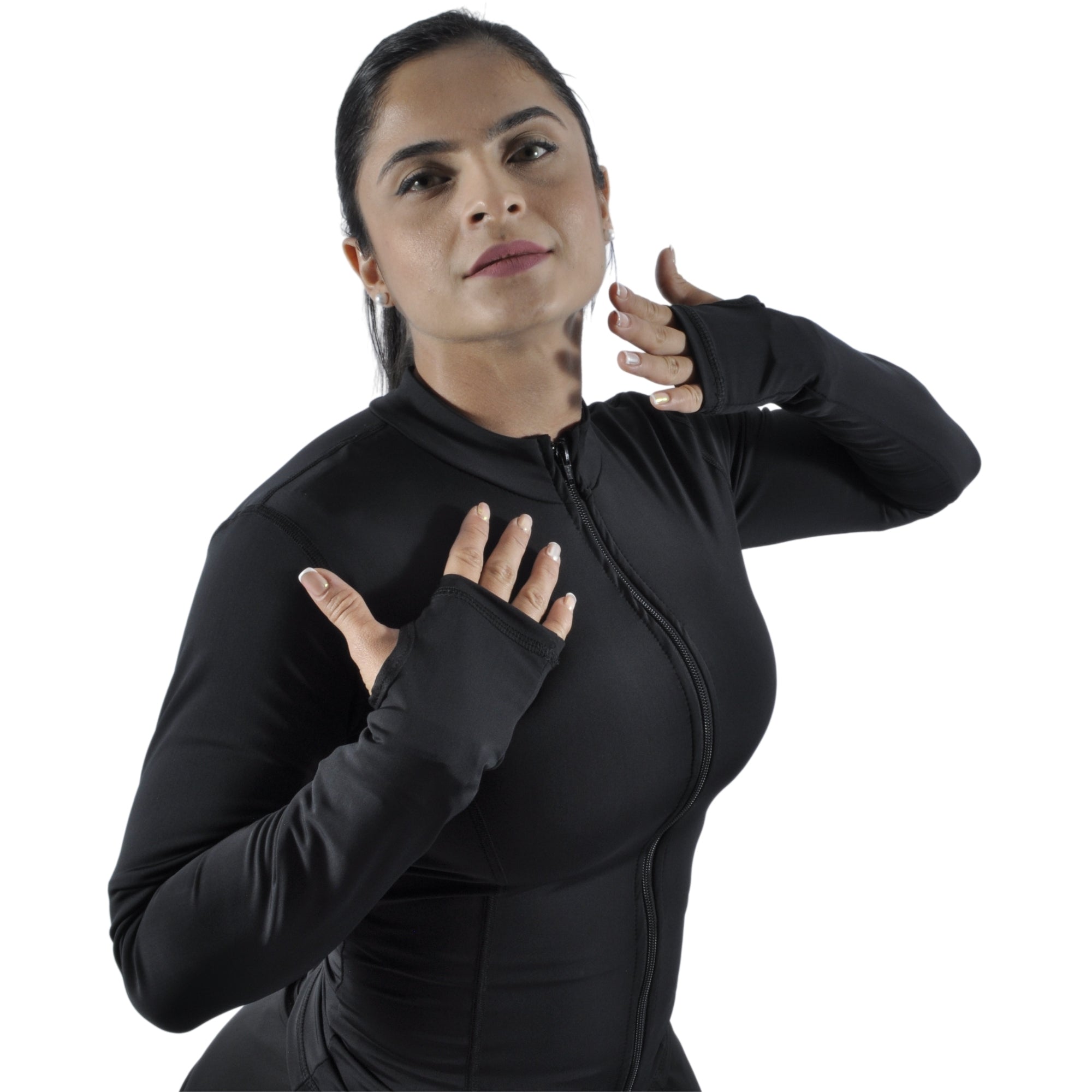 Chaqueta Deportiva Mujer Slim Fit Negra Tuacol