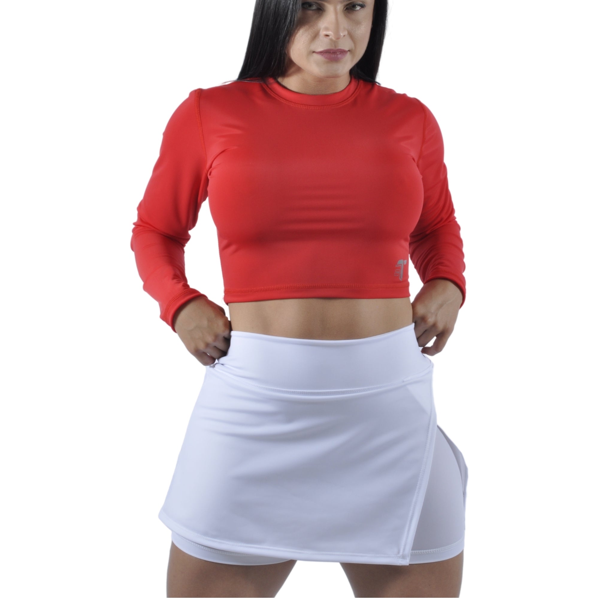 Falda Short Deportiva Tenista Cruzada Inca Tuacol Blanca