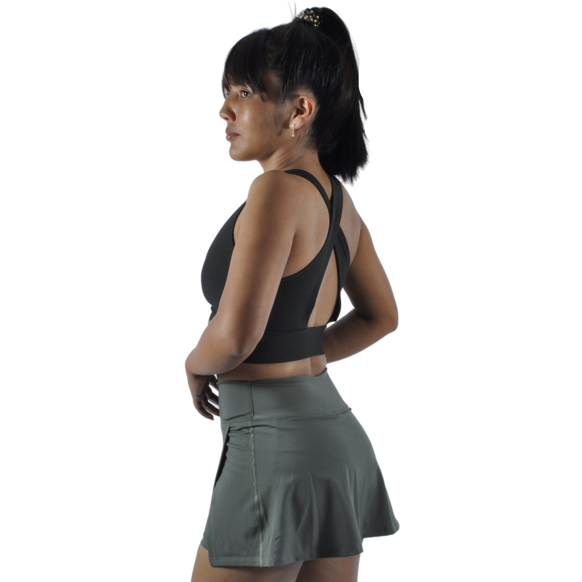 Falda Short Deportiva Tenista Cruzada Inca Tuacol Verde