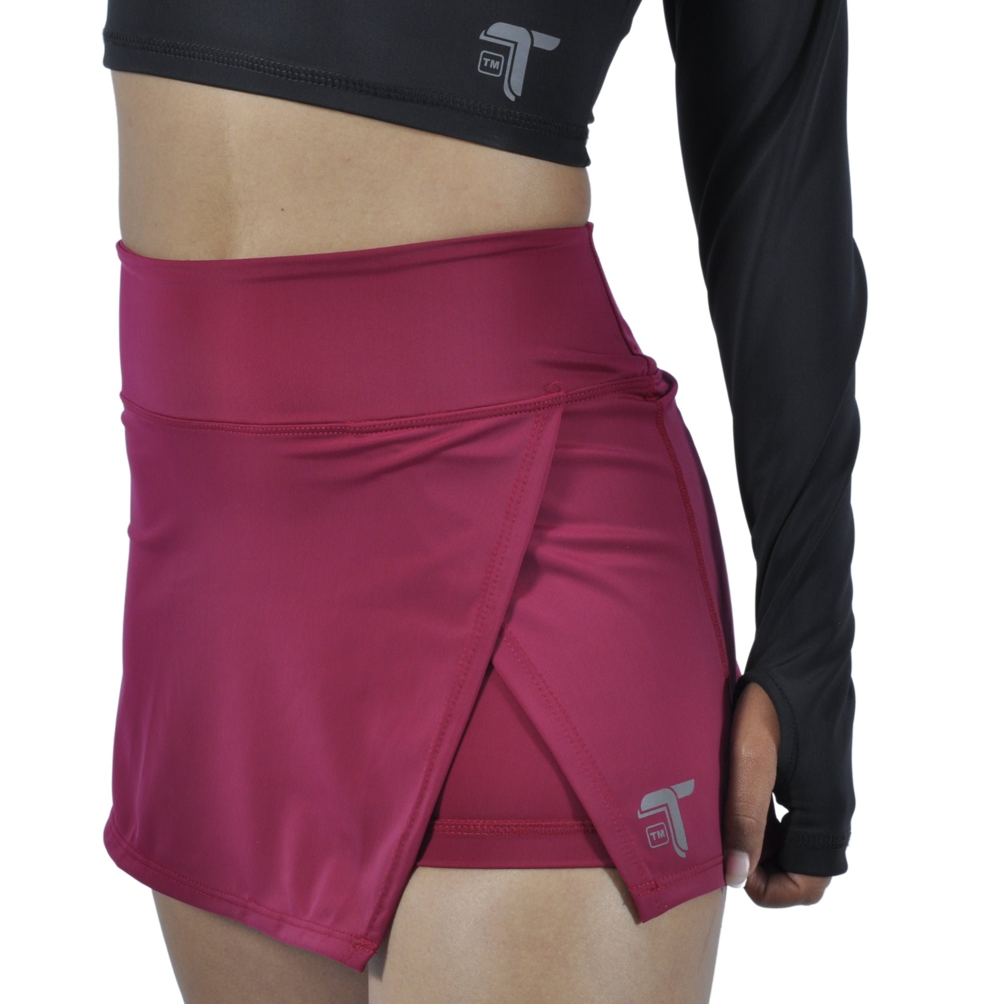 Falda Short Deportiva Tenista Cruzada Inca Tuacol Vinotinto