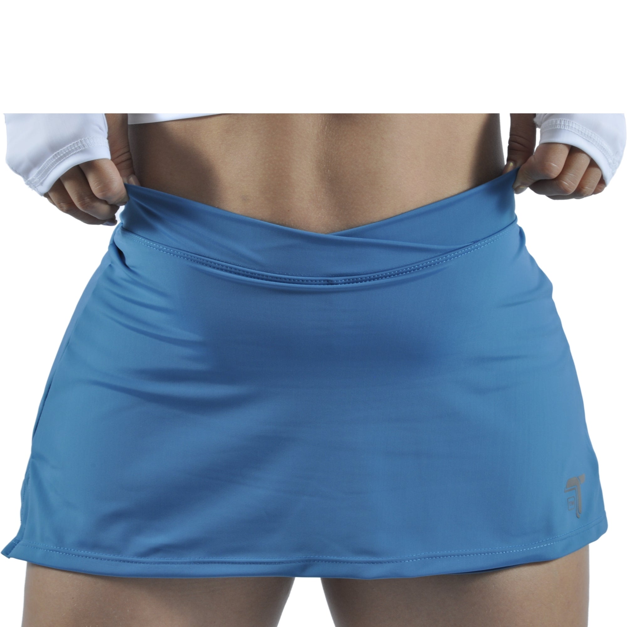 Falda Short Deportiva Pretina Cruzada Tuacol Azul claro