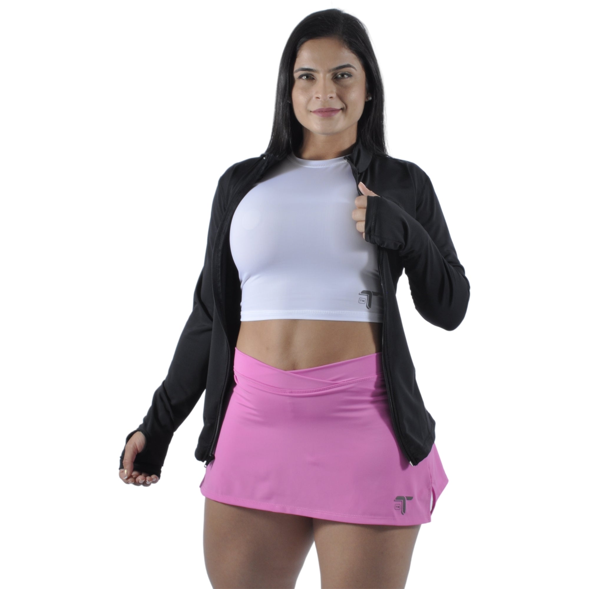 Falda Short Deportiva Pretina Cruzada Tuacol Rosada