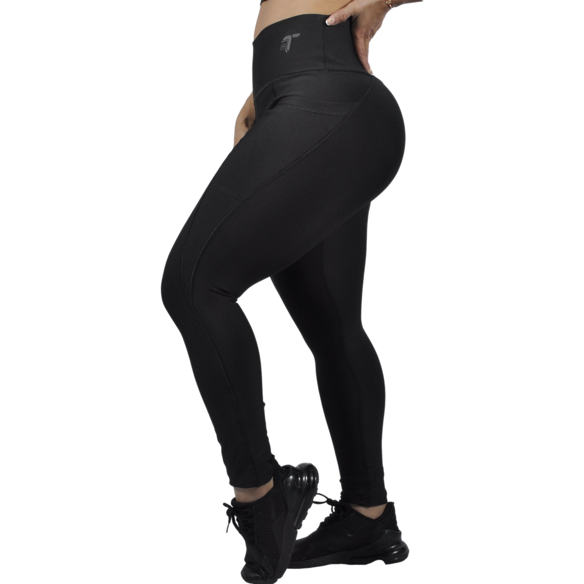 Leggins Deportivo Mujer - Bolsillo Lateral Tuacol Negro